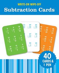 Write-On Wipe-Off Subtraction Cards