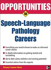 Opportunities in Speech Language Pathology
